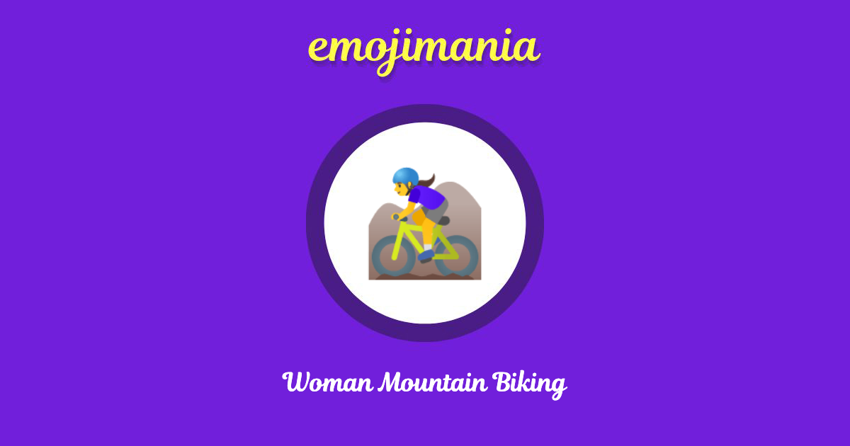 Woman Mountain Biking Emoji copy and paste
