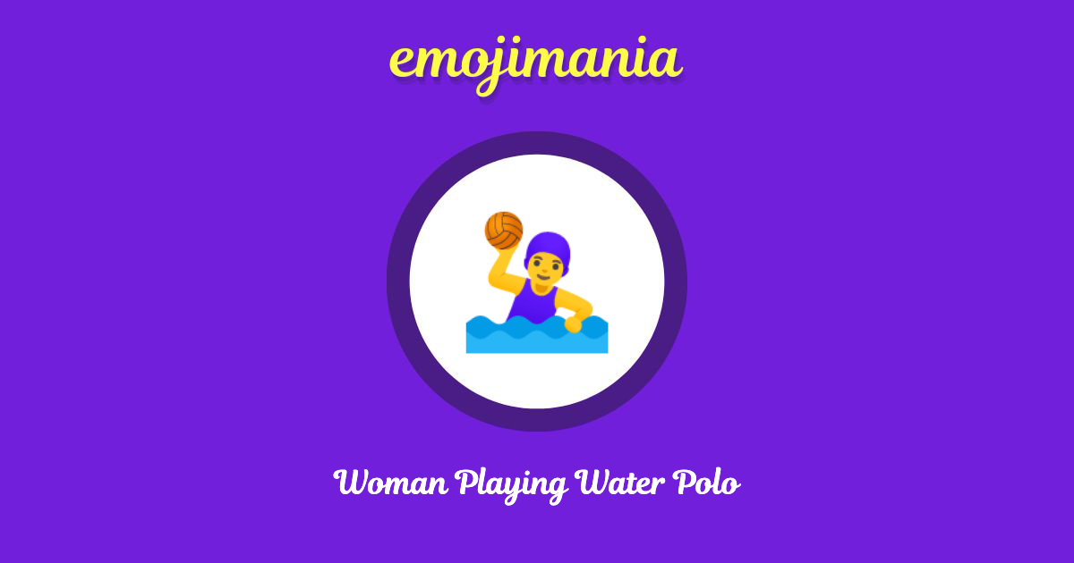 Woman Playing Water Polo Emoji copy and paste