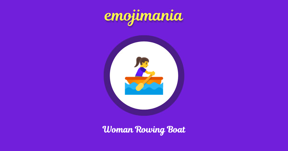 Woman Rowing Boat Emoji copy and paste