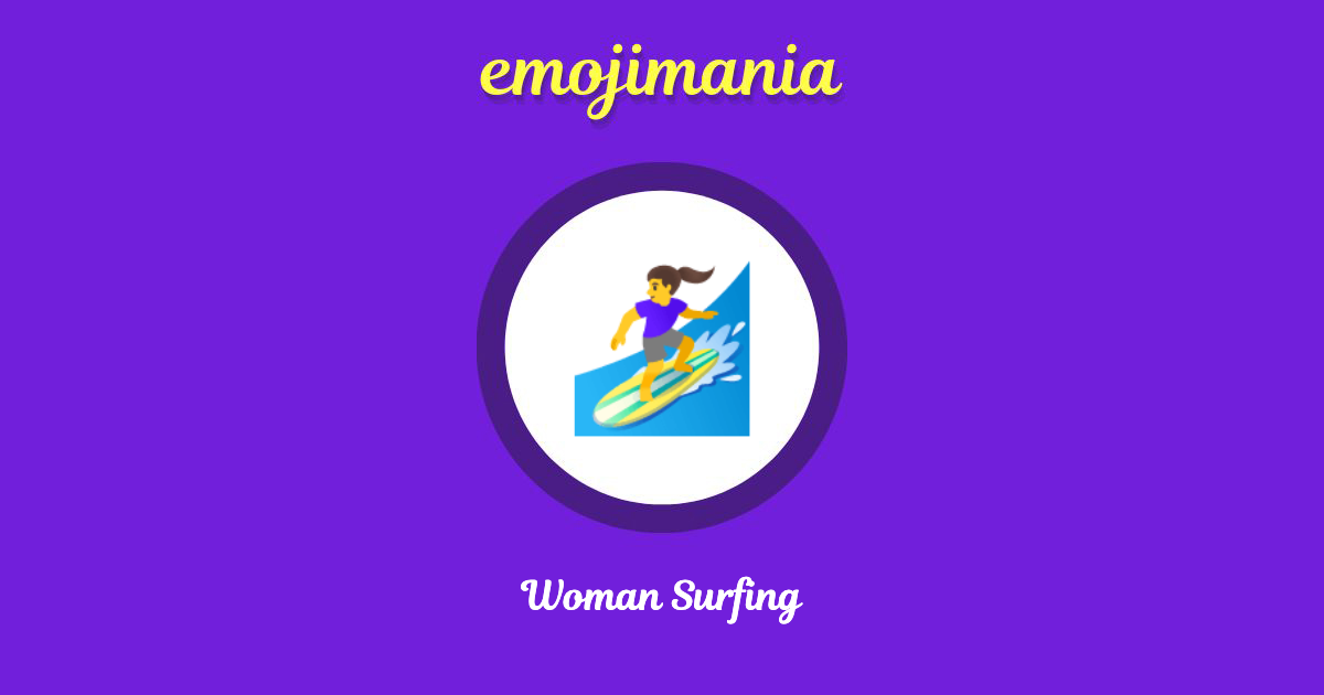 Woman Surfing Emoji copy and paste