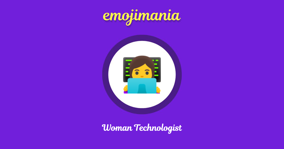 Woman Technologist Emoji copy and paste