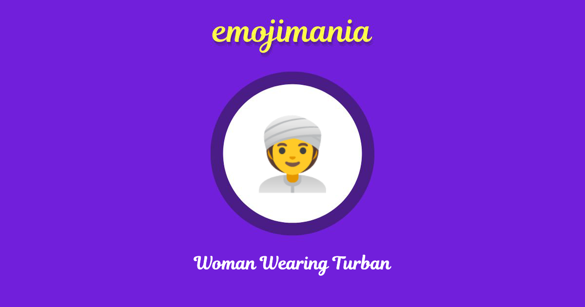 Woman Wearing Turban Emoji copy and paste