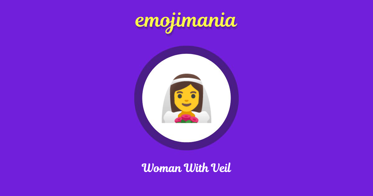 Woman With Veil Emoji copy and paste