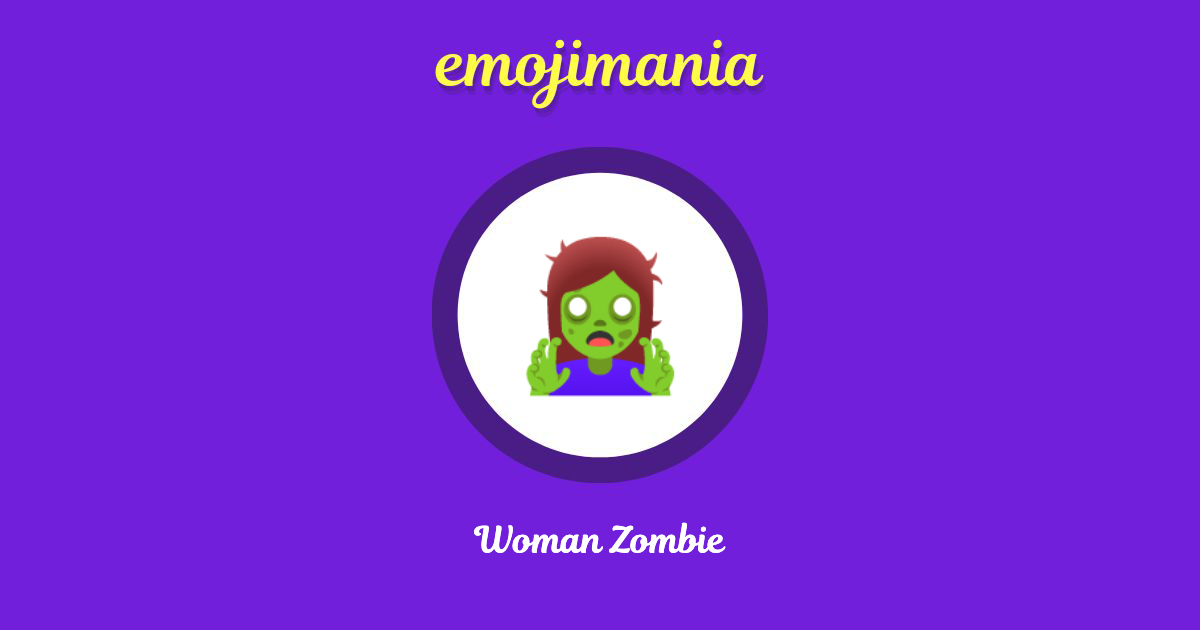 Woman Zombie Emoji copy and paste