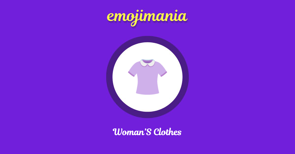 Woman’S Clothes Emoji copy and paste