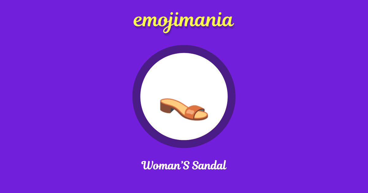 Woman’S Sandal Emoji copy and paste