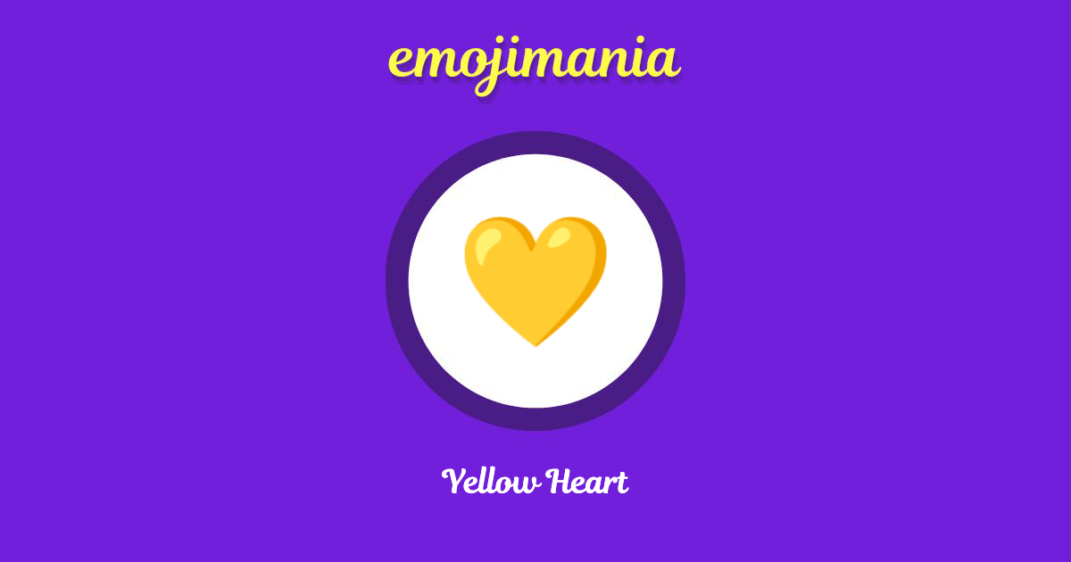 Yellow Heart Emoji copy and paste