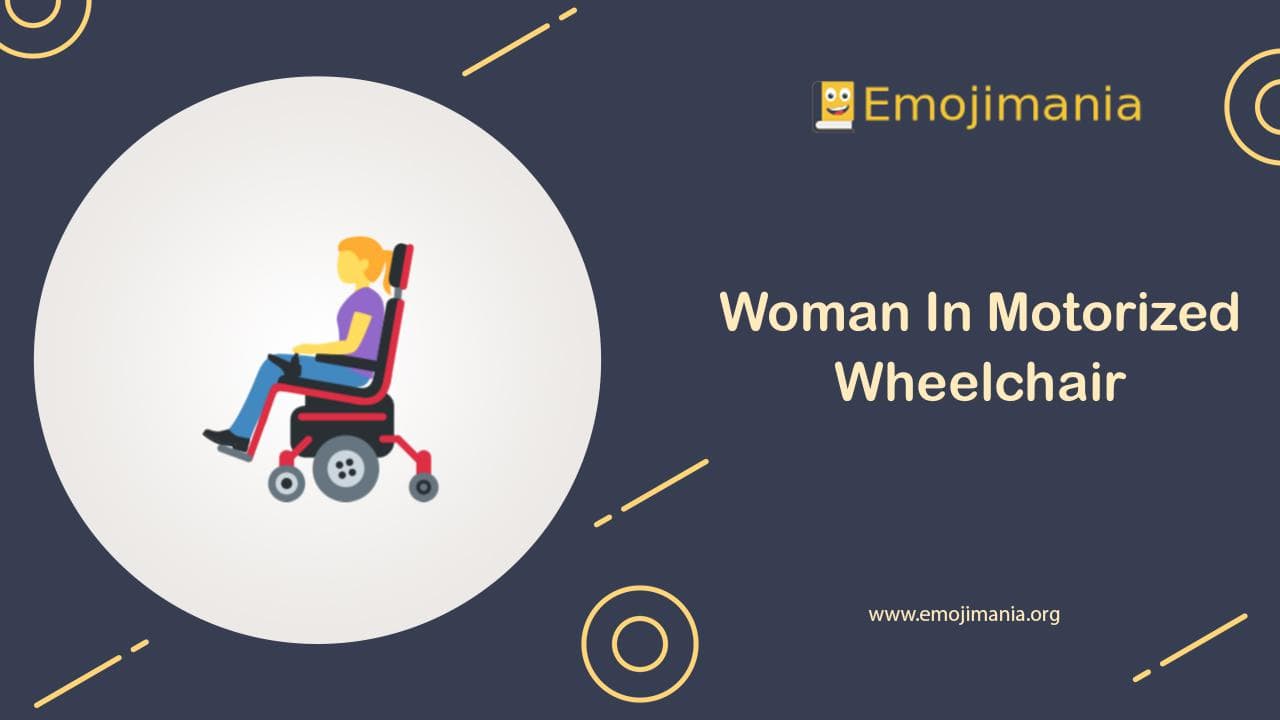 Woman In Motorized Wheelchair Emoji
