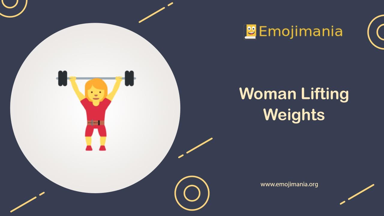 Woman Lifting Weights Emoji
