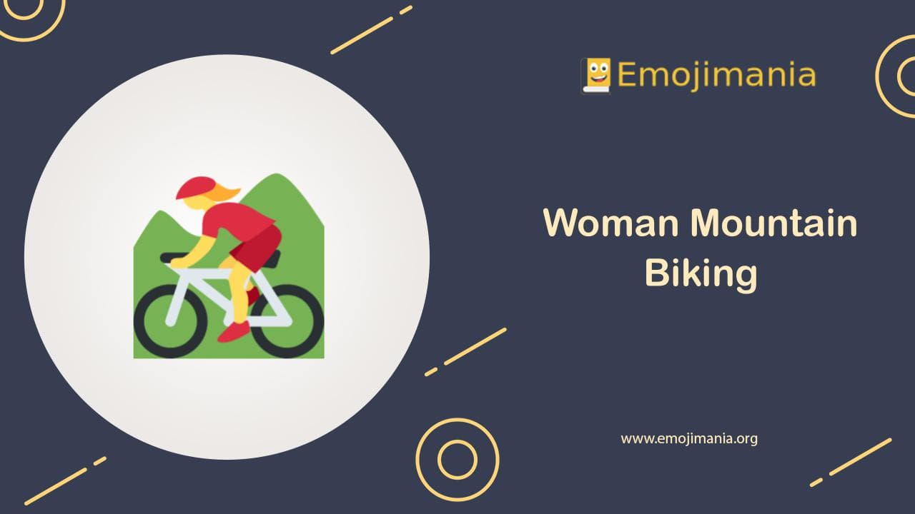 Woman Mountain Biking Emoji