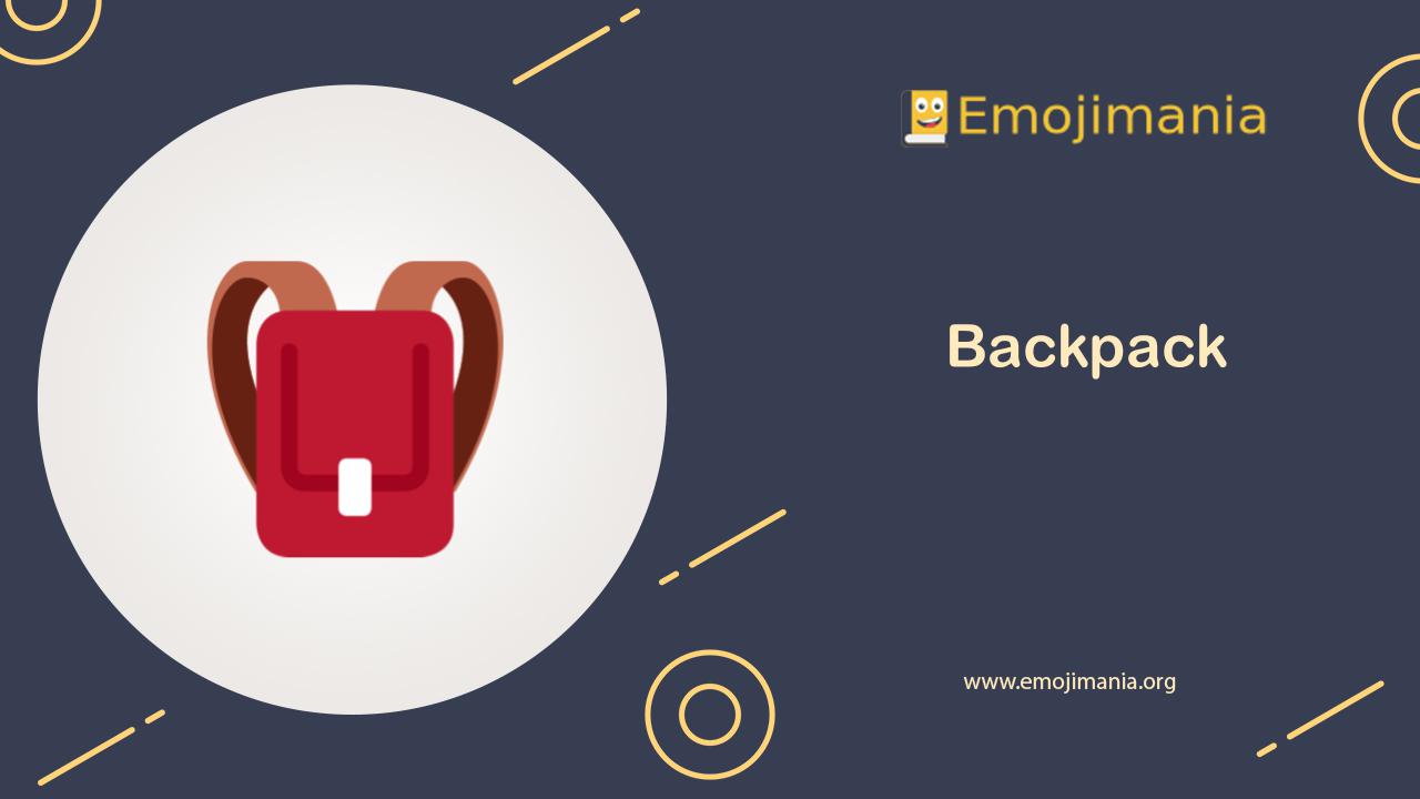 🎒 Meaning Backpack Emoji Copy and Paste