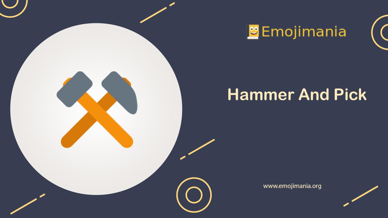 ⚒ Meaning Hammer And Pick Emoji Copy and Paste