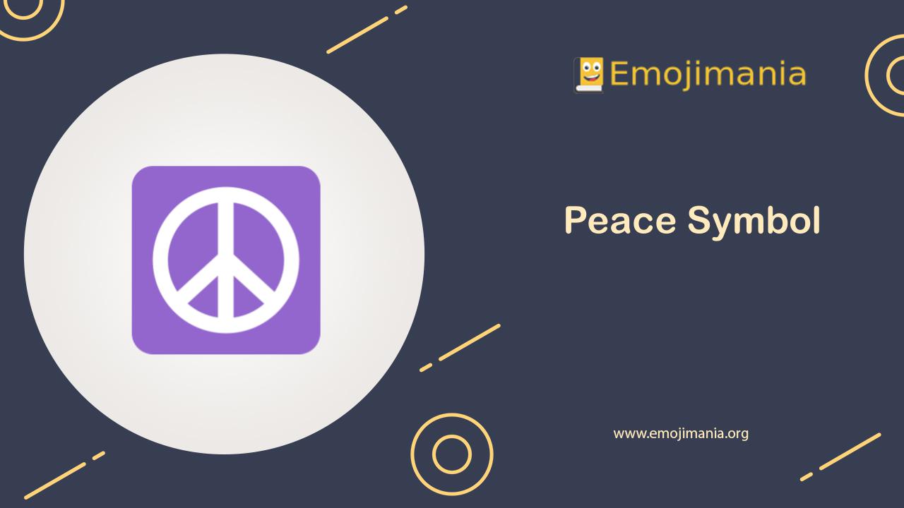 ☮ Meaning | Peace Symbol Emoji | Copy and Paste
