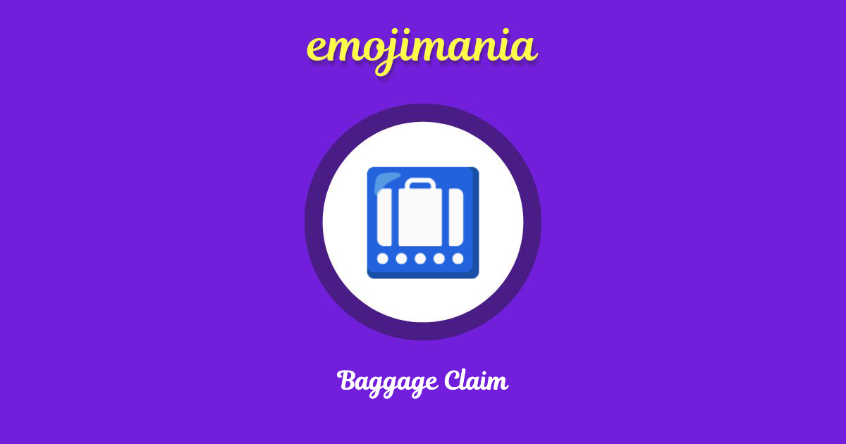 🛄 Baggage Claim emoji Copy & Paste Emojimania