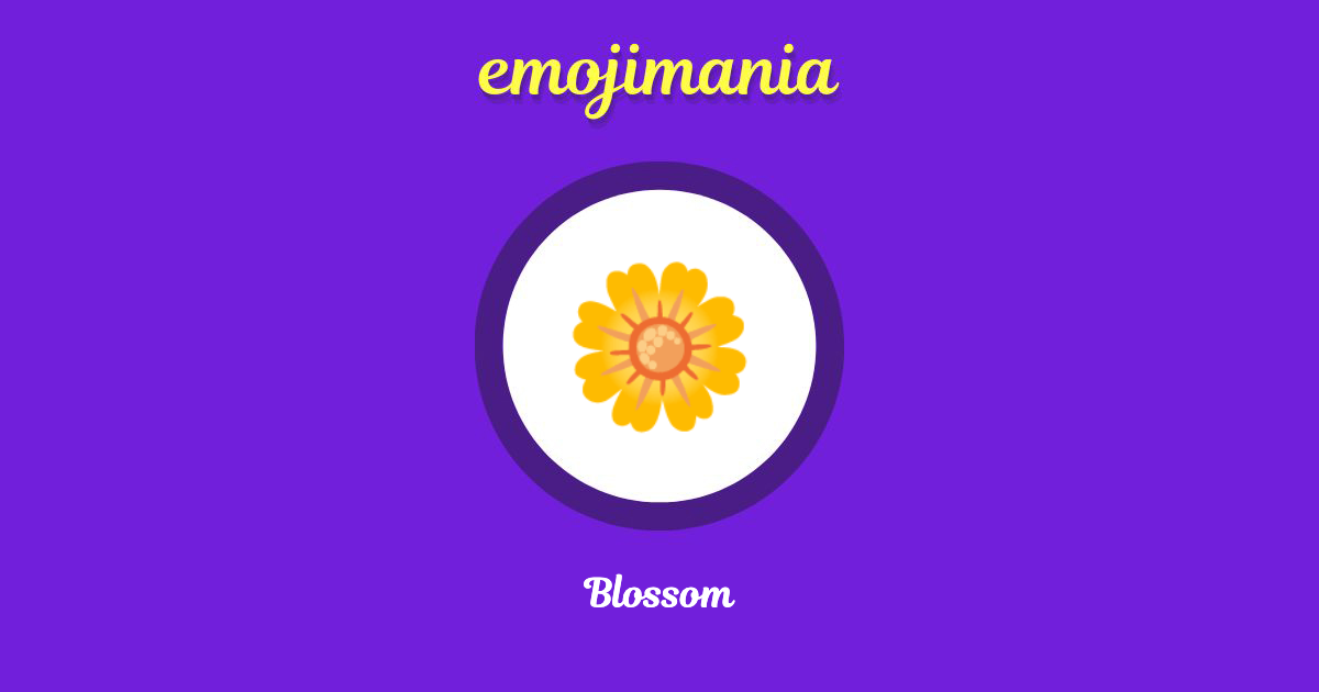 🌼 Blossom emoji Copy & Paste Emojimania