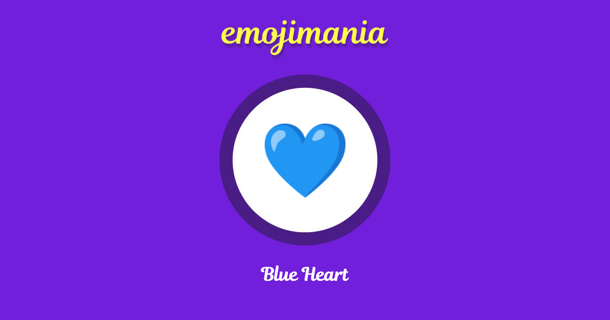 π Blue Heart emoji Copy & Paste - Emojimania