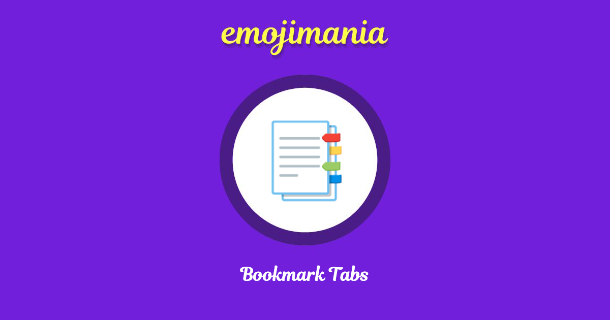 📑 Bookmark Tabs emoji Copy & Paste Emojimania