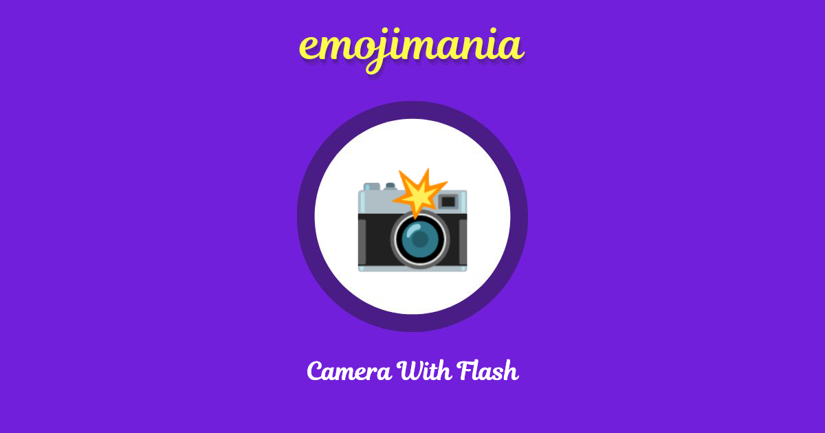 📸 Camera With Flash emoji Copy & Paste Emojimania