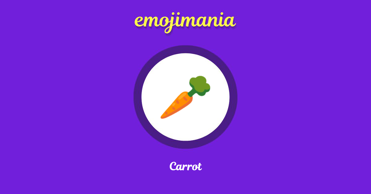 🥕 Carrot emoji Copy & Paste Emojimania