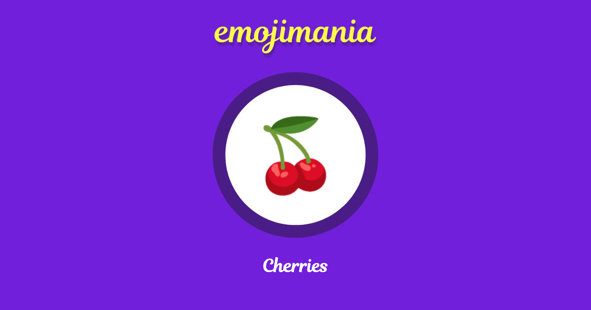 🍒 Cherries emoji Copy & Paste Emojimania