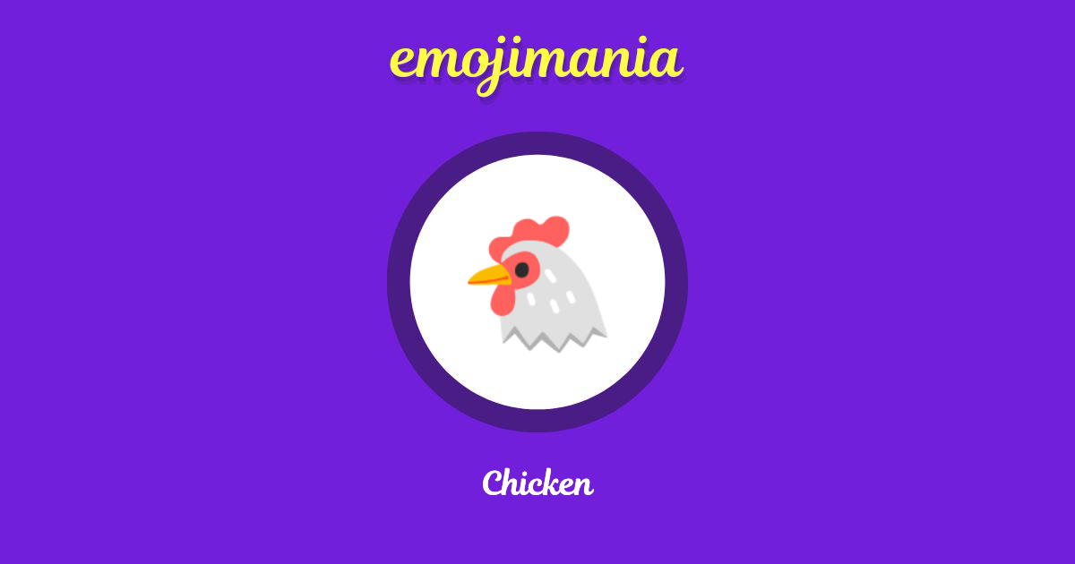 🐔 Chicken emoji Copy & Paste Emojimania