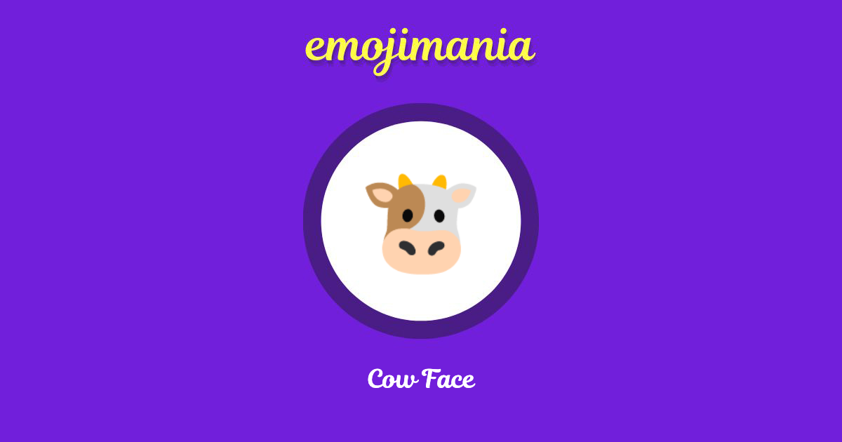 🐮 Cow Face emoji Copy & Paste Emojimania