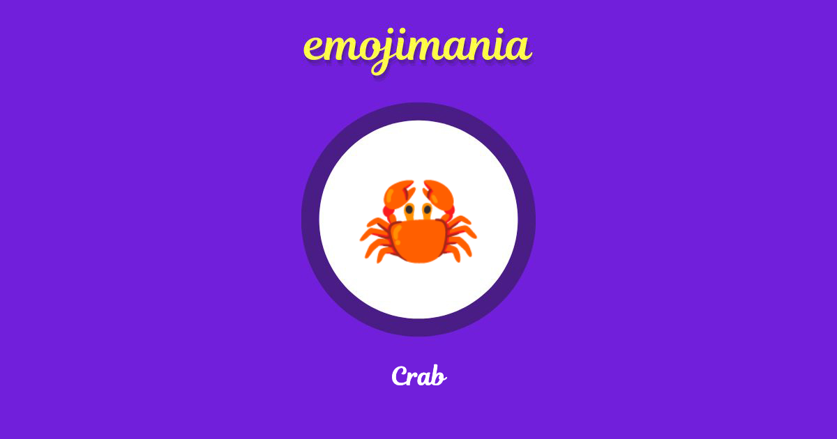 🦀 Crab emoji Copy & Paste Emojimania