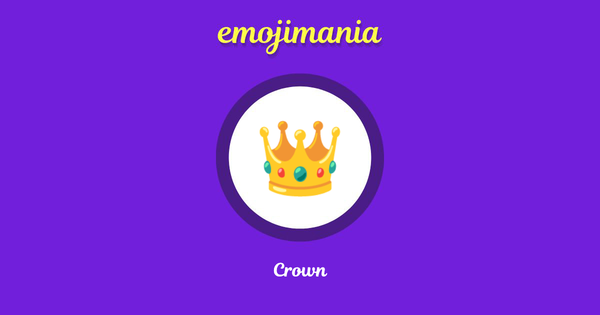 👑 Crown emoji Copy & Paste - Emojimania
