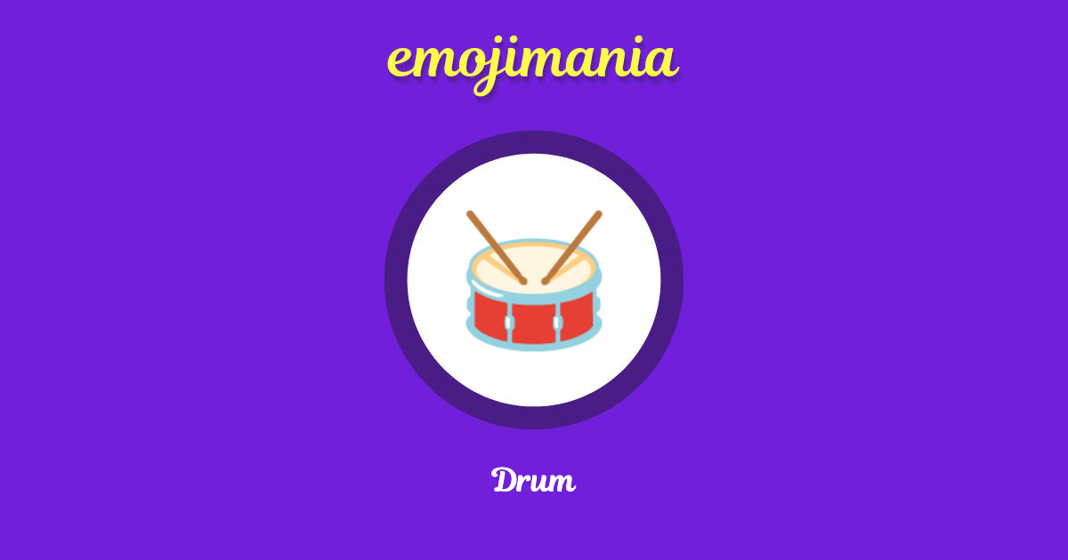 🥁 Drum emoji Copy & Paste Emojimania
