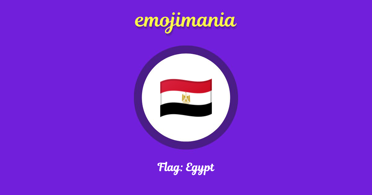 🇪🇬 Flag Egypt emoji Copy & Paste Emojimania