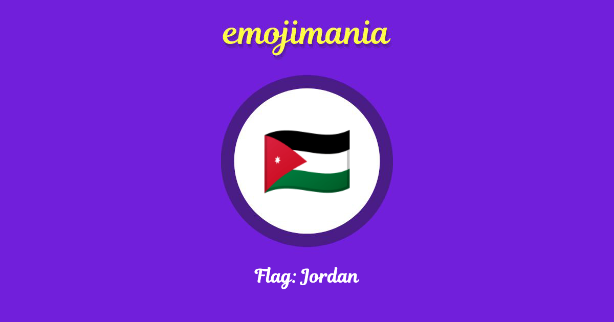 🇯🇴 Flag Jordan emoji Copy & Paste Emojimania