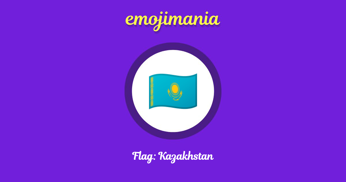 🇰🇿 Flag Kazakhstan emoji Copy & Paste Emojimania