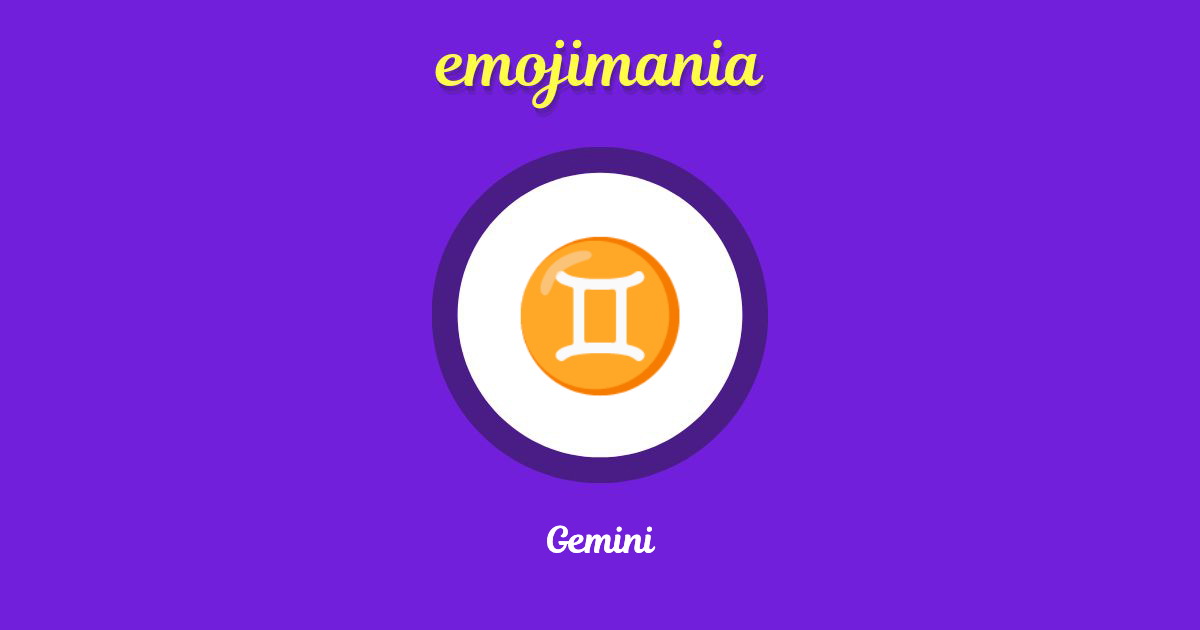 ♊ Gemini emoji Copy & Paste Emojimania