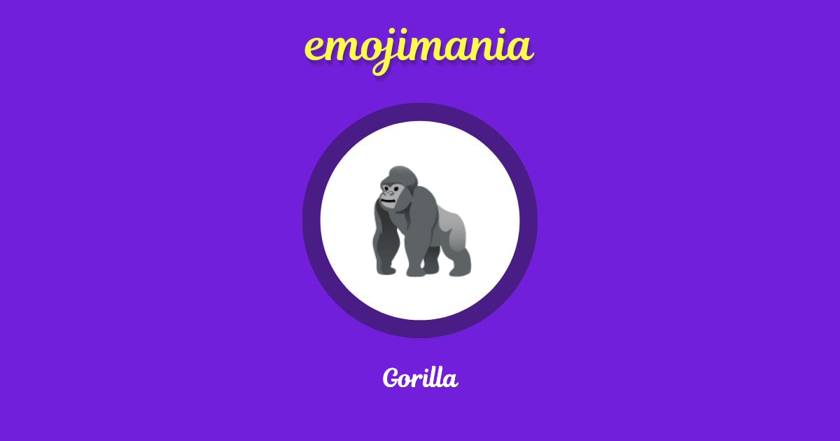  gorilla emoji copy paste emojimania