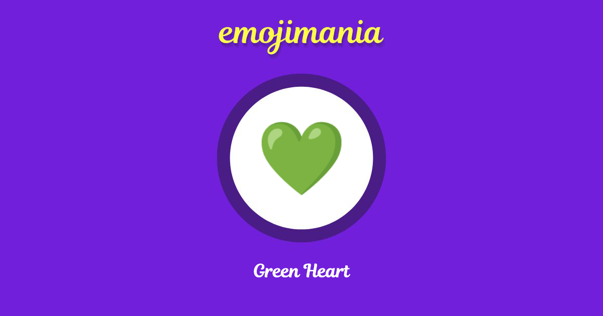 💚 Green Heart emoji Copy & Paste Emojimania