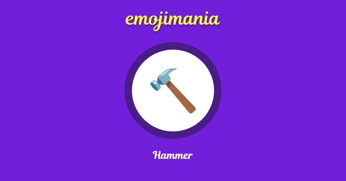 🔨 Hammer emoji Copy & Paste Emojimania