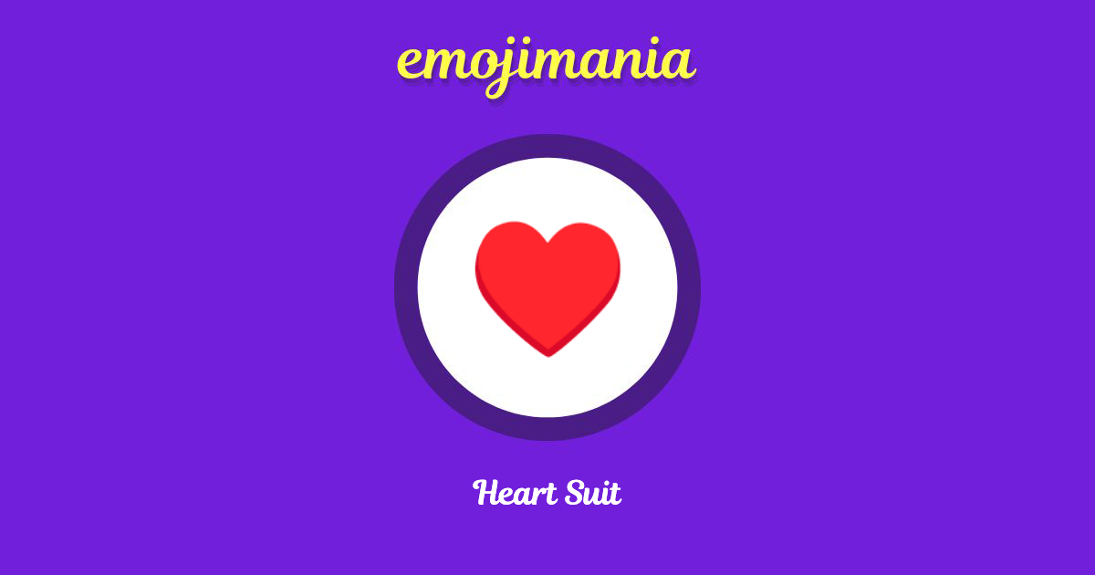 ♥ Heart Suit emoji Copy & Paste Emojimania