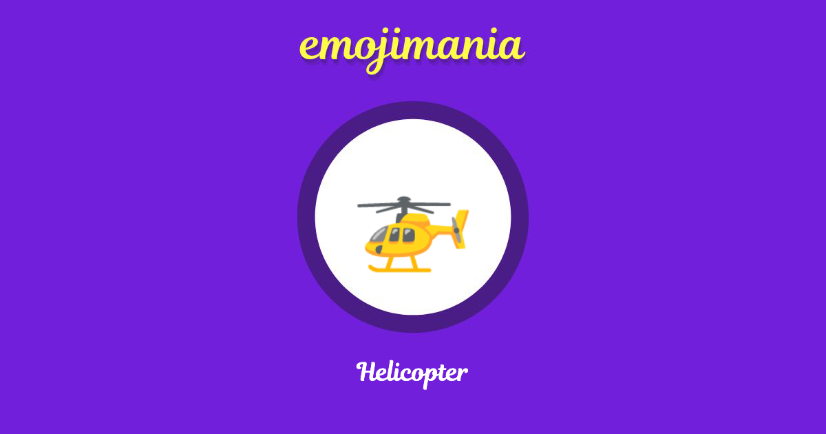 🚁 Helicopter emoji Copy & Paste Emojimania