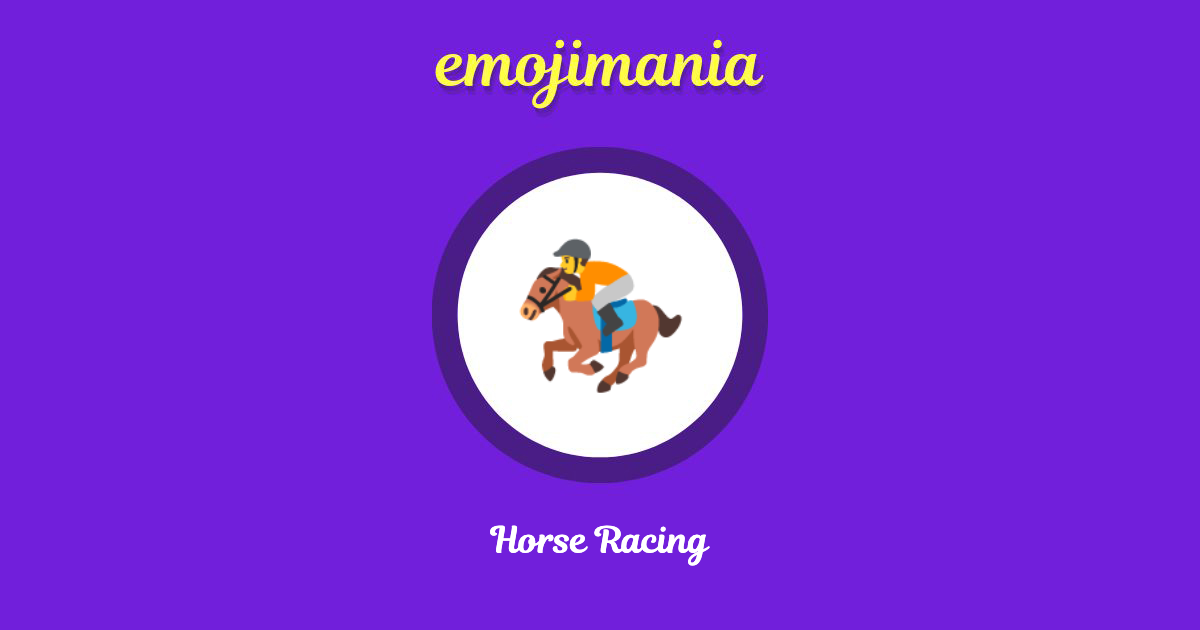 🏇 Horse Racing emoji Copy & Paste Emojimania