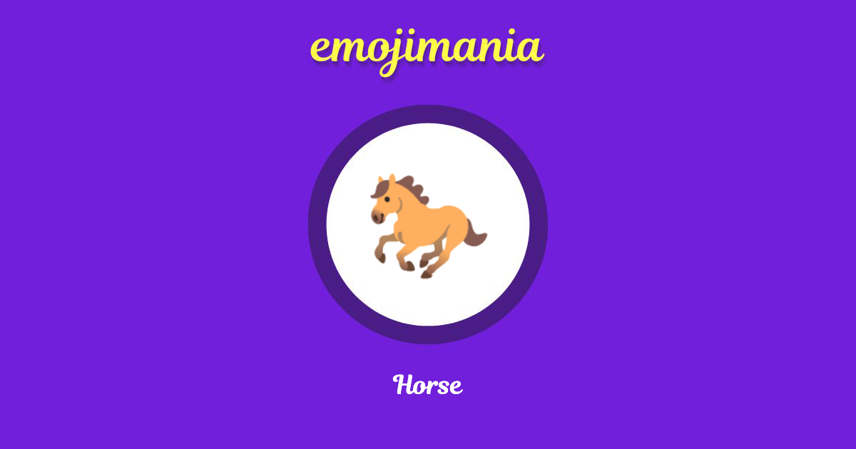 🐎 Horse emoji Copy & Paste Emojimania