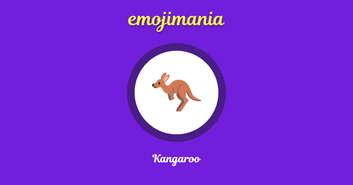 🦘 Kangaroo emoji Copy & Paste Emojimania