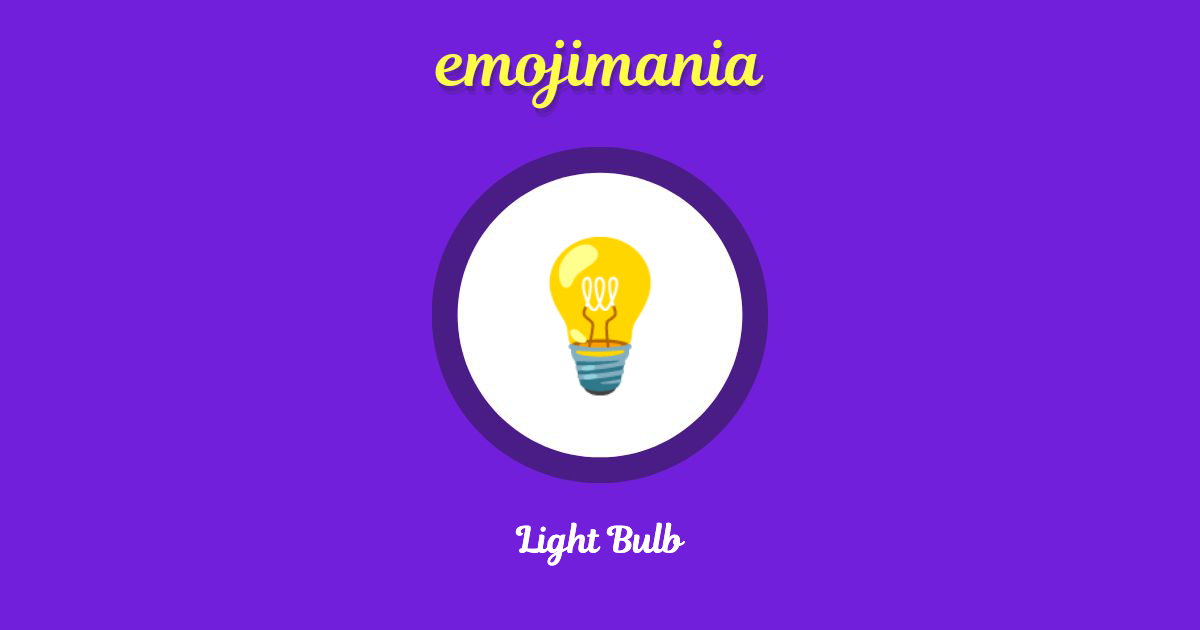 Light Bulb Emoji Copy Paste Emojimania light-bulb-emoji-copy-paste-emojimania