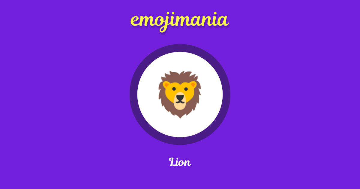 🦁 Lion emoji Copy & Paste Emojimania