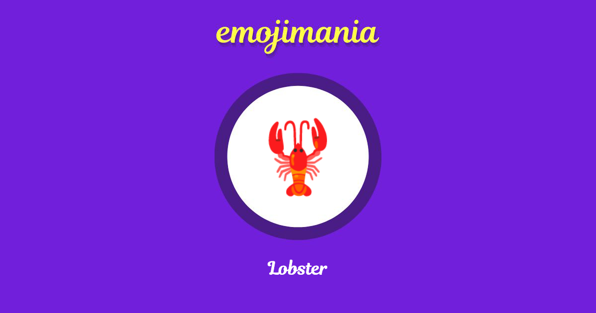 🦞 Lobster emoji Copy & Paste Emojimania