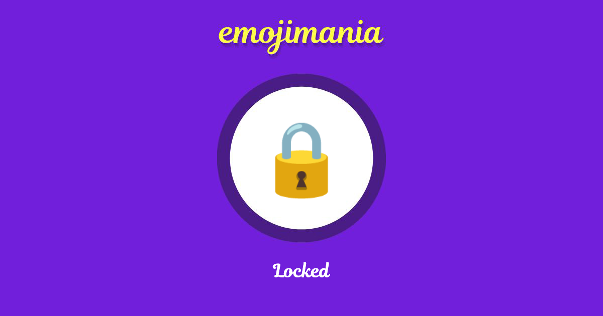🔒 Locked emoji Copy & Paste Emojimania