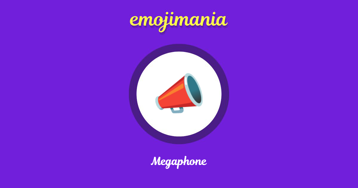 📣 Megaphone emoji Copy & Paste Emojimania