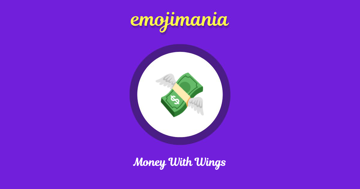 💸 Money With Wings emoji Copy & Paste Emojimania