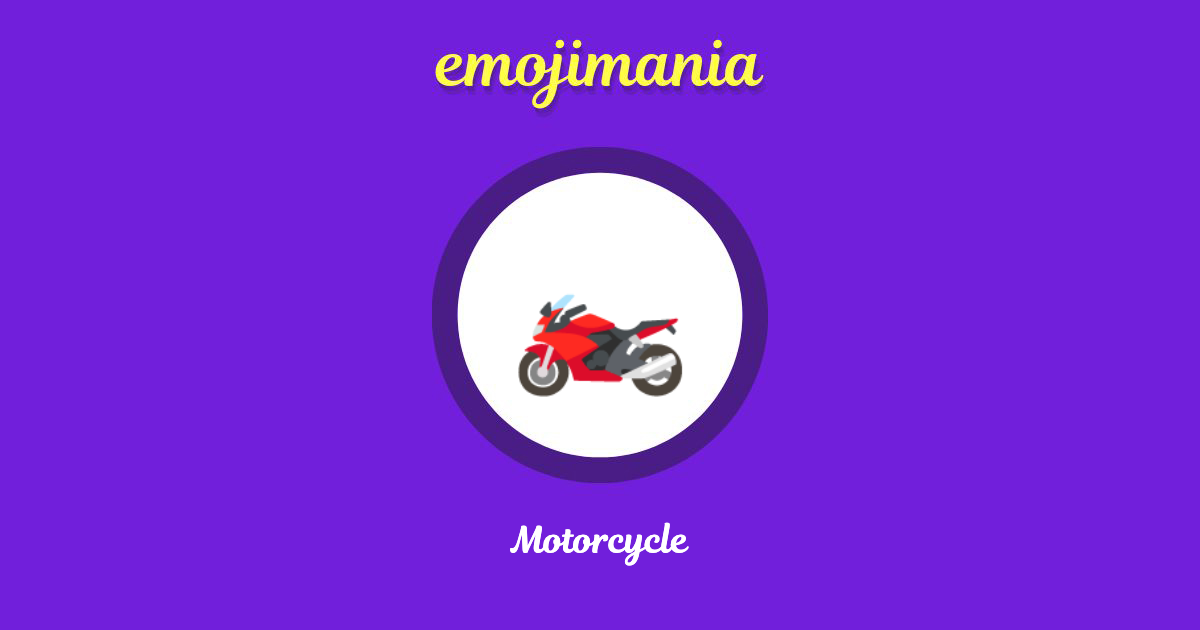 🏍 Motorcycle emoji Copy & Paste Emojimania