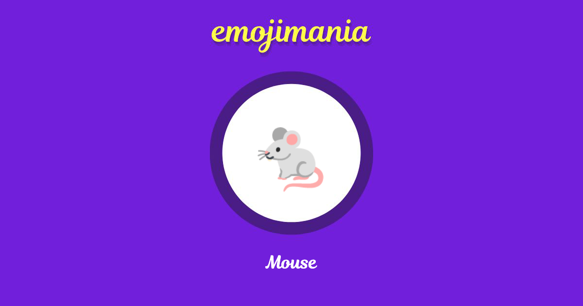🐁 Mouse emoji Copy & Paste Emojimania