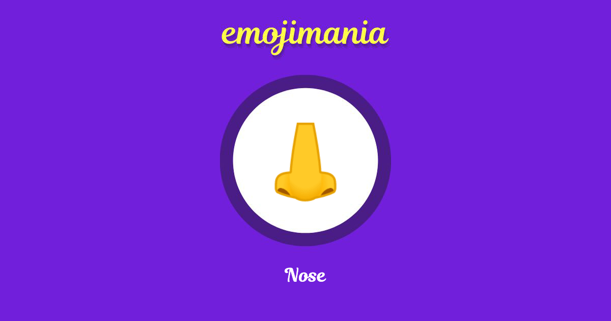 👃 Nose emoji Copy & Paste Emojimania